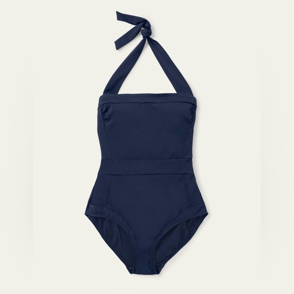 NWT Boden Santorini French Blue Halterneck Swimsuit size 8US - Picture 3 of 7